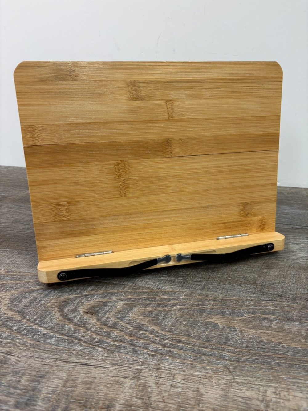 📚 Adjustable Bamboo Book Stand – Foldable Cookbook /Tablet Holder  Reading Stand